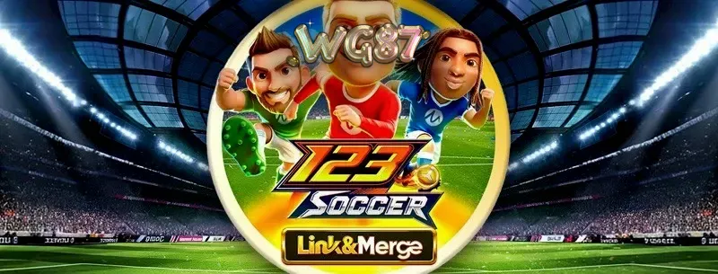 Tampilan visual intens dari permainan slot 123 Soccer Link&Merge
